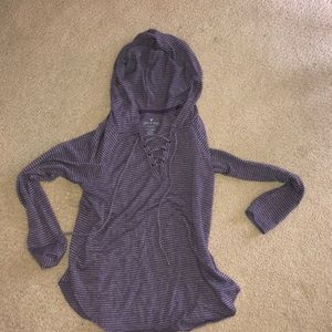 American Eagle lace up hoodie